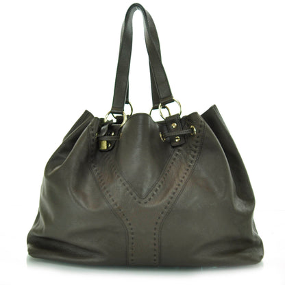Saint Laurent Leather Reversible Double Sac Y Tote Gold Brown 8 of 17