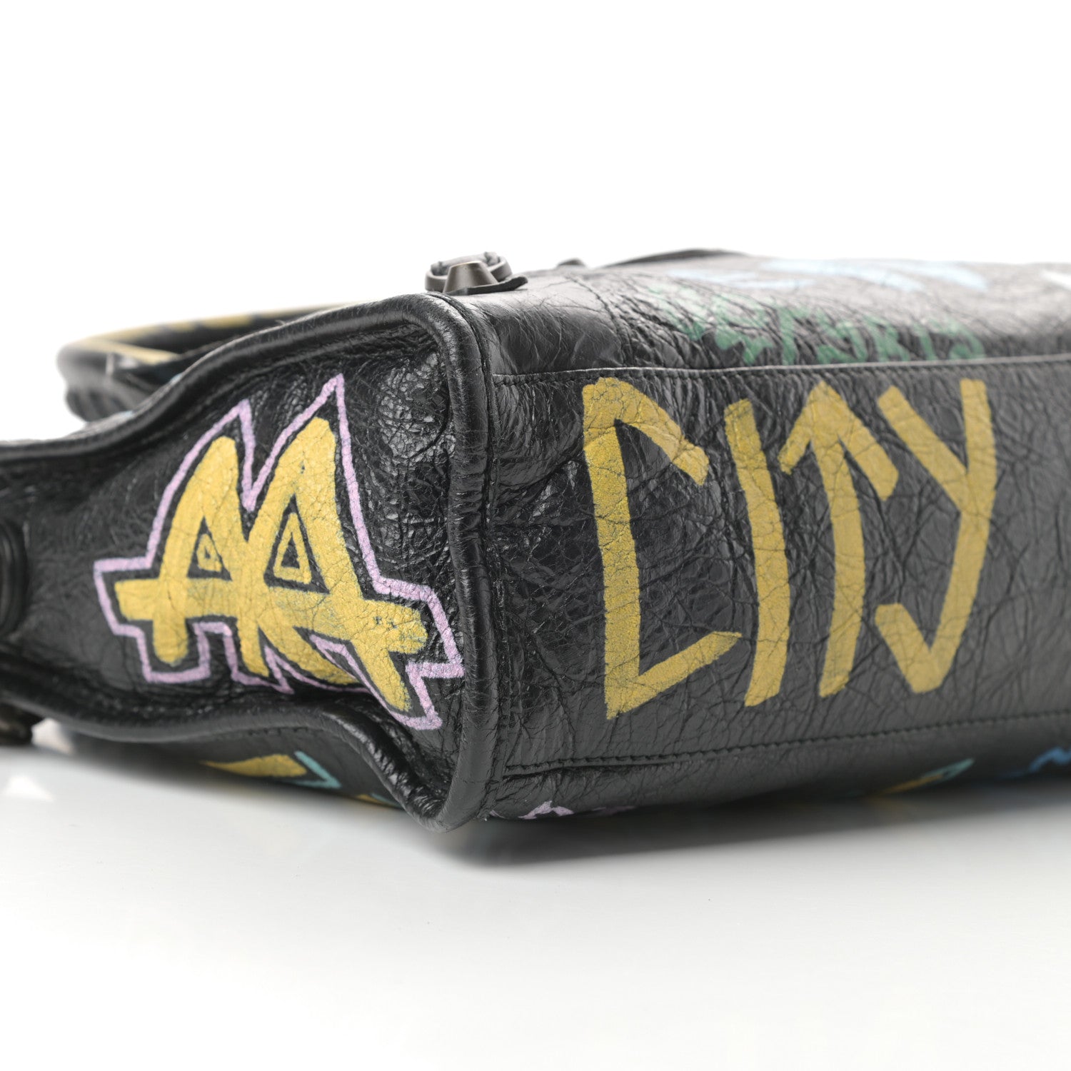 Balenciaga Agneau Graffiti All Over Classic Hardware S City Black Multicolor 9 of 10