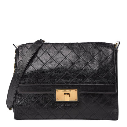 Marc Jacobs Grained Calfskin Quilted Chain Flap Black 1 of 7
