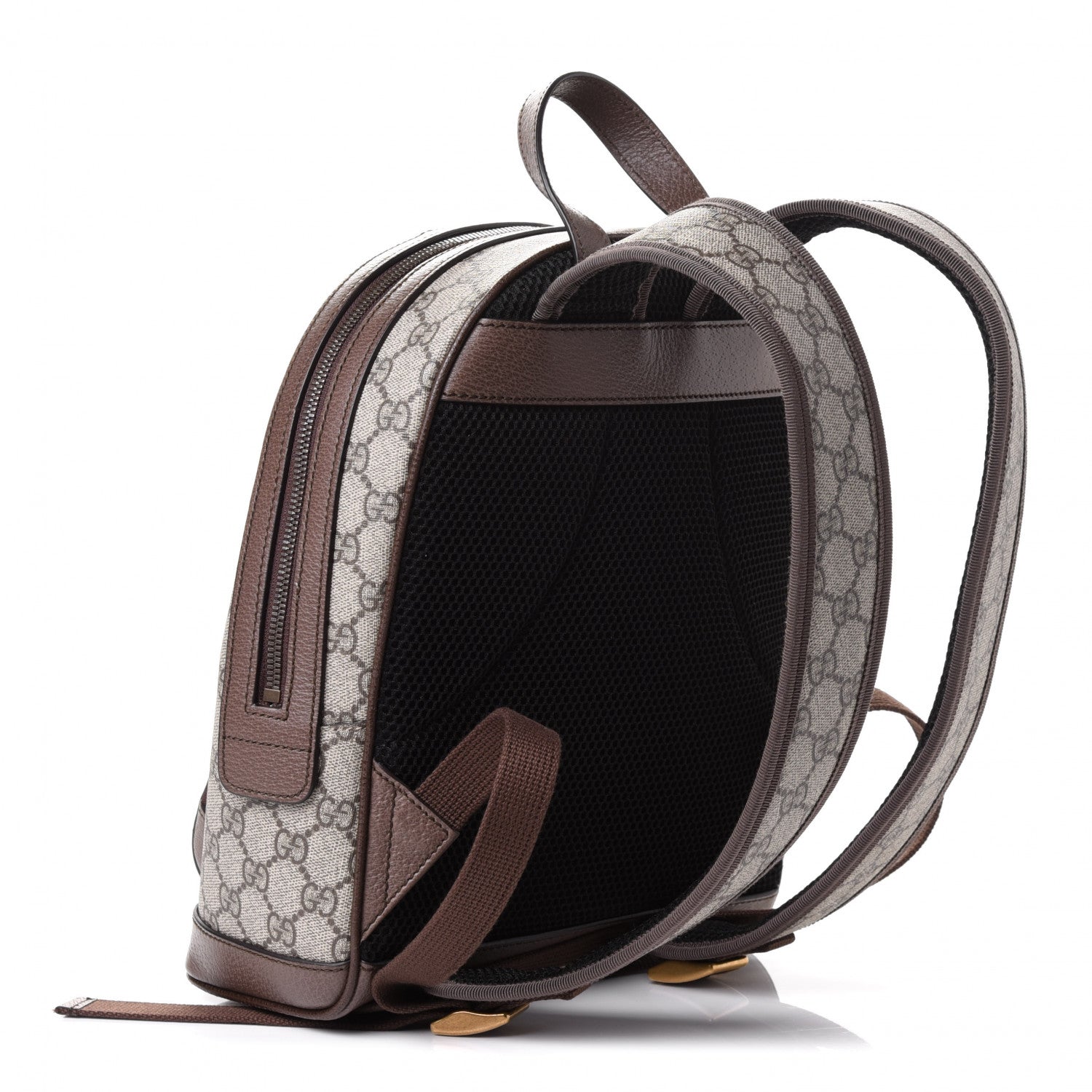 Gucci GG Supreme Monogram Calfskin Web Small Ophidia Day Backpack Beige Ebony New Acero 2 of 4