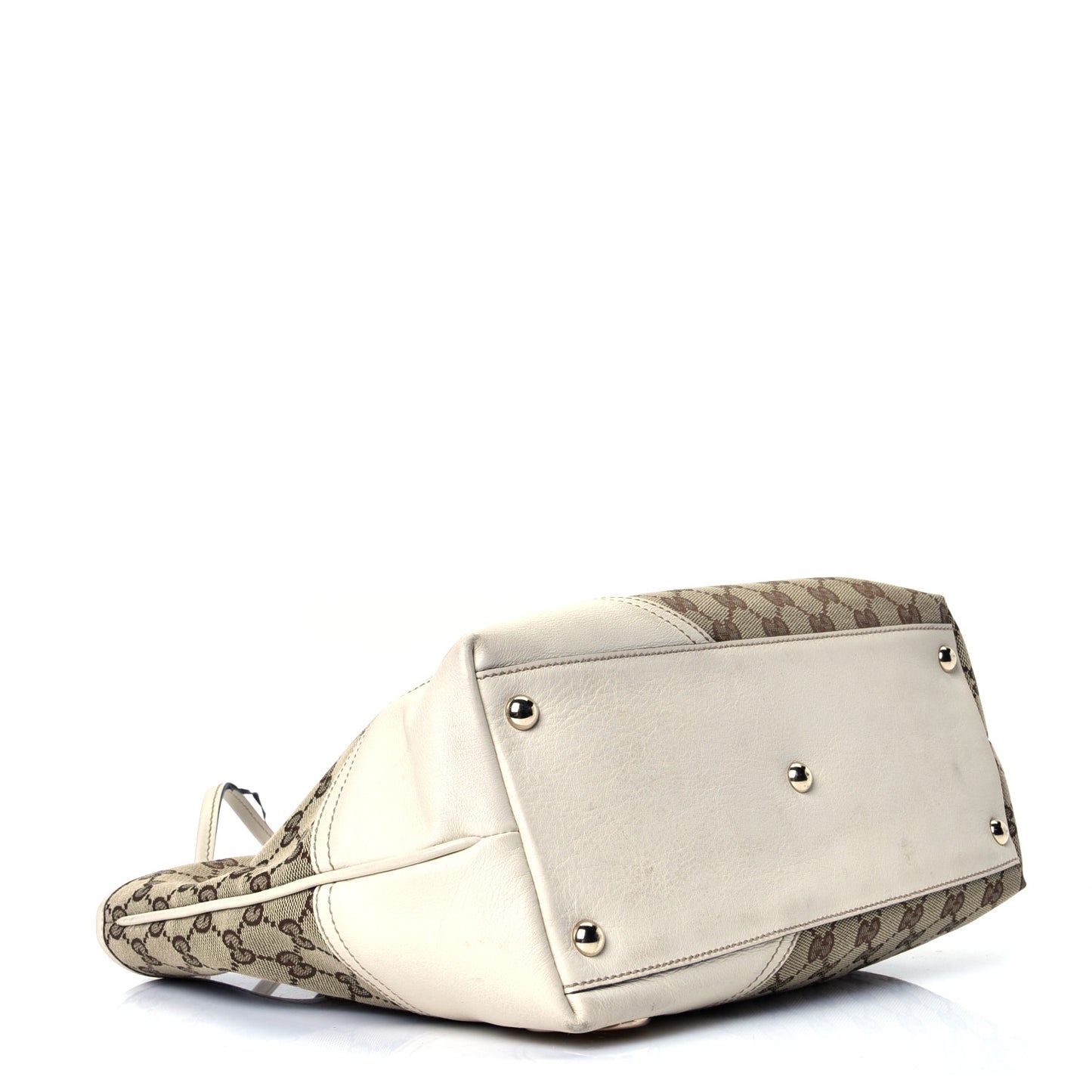 Monogram Medium New Britt Tote Off White