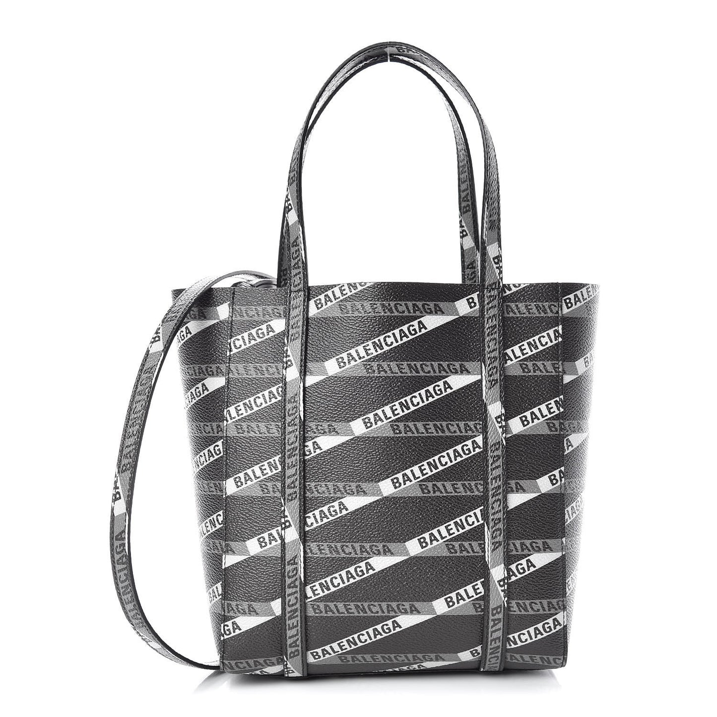 Coated Canvas Losange Monogram Mini Tote Black Grey