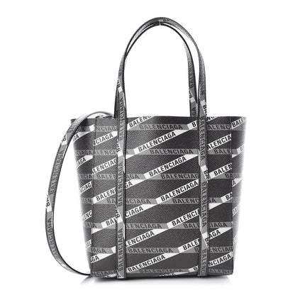 Balenciaga Coated Canvas Losange Monogram Mini Tote Black Grey 1 of 8