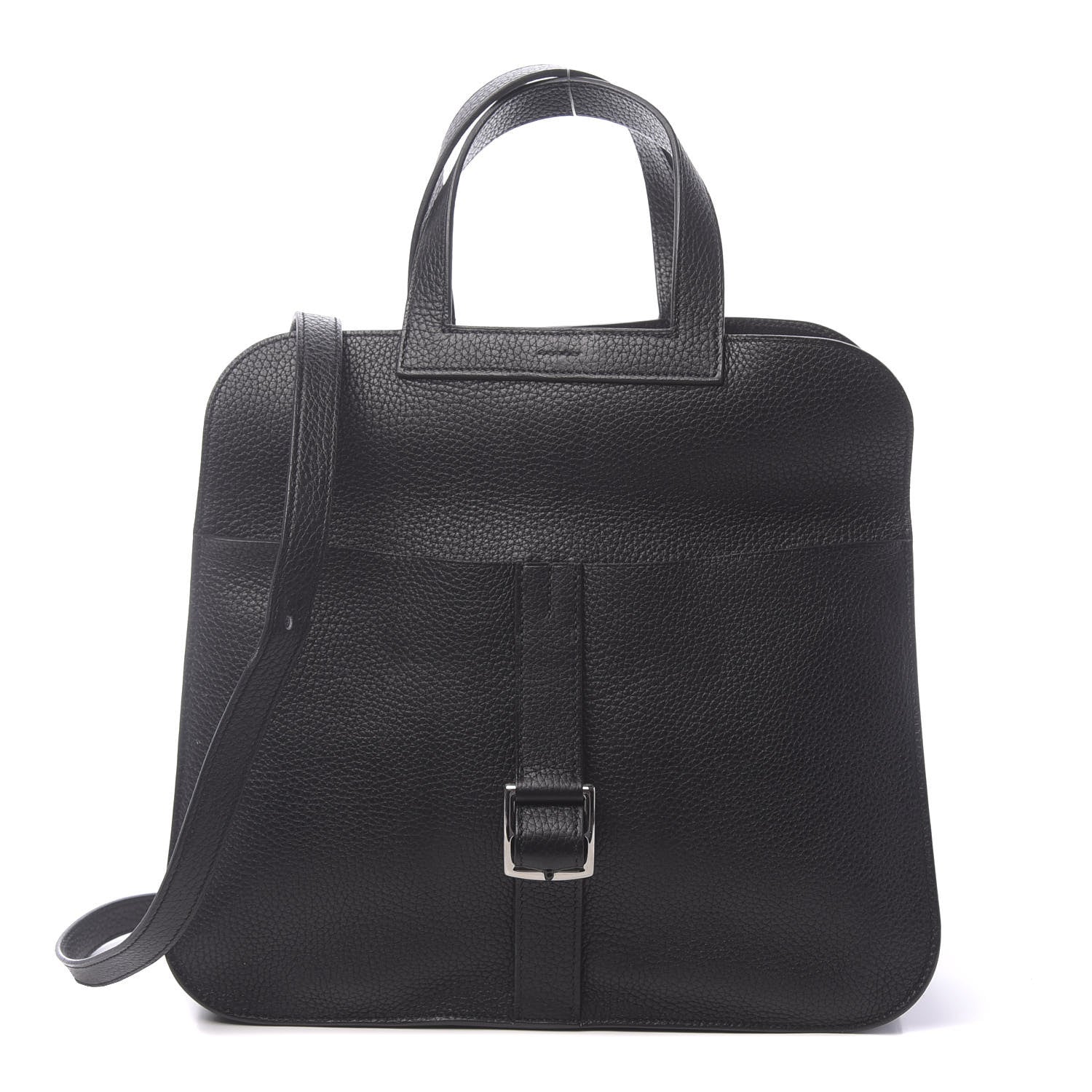Hermes Taurillon Clemence Halzan 31 GM Black 2 of 11