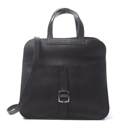 Hermes Taurillon Clemence Halzan 31 GM Black 2 of 11