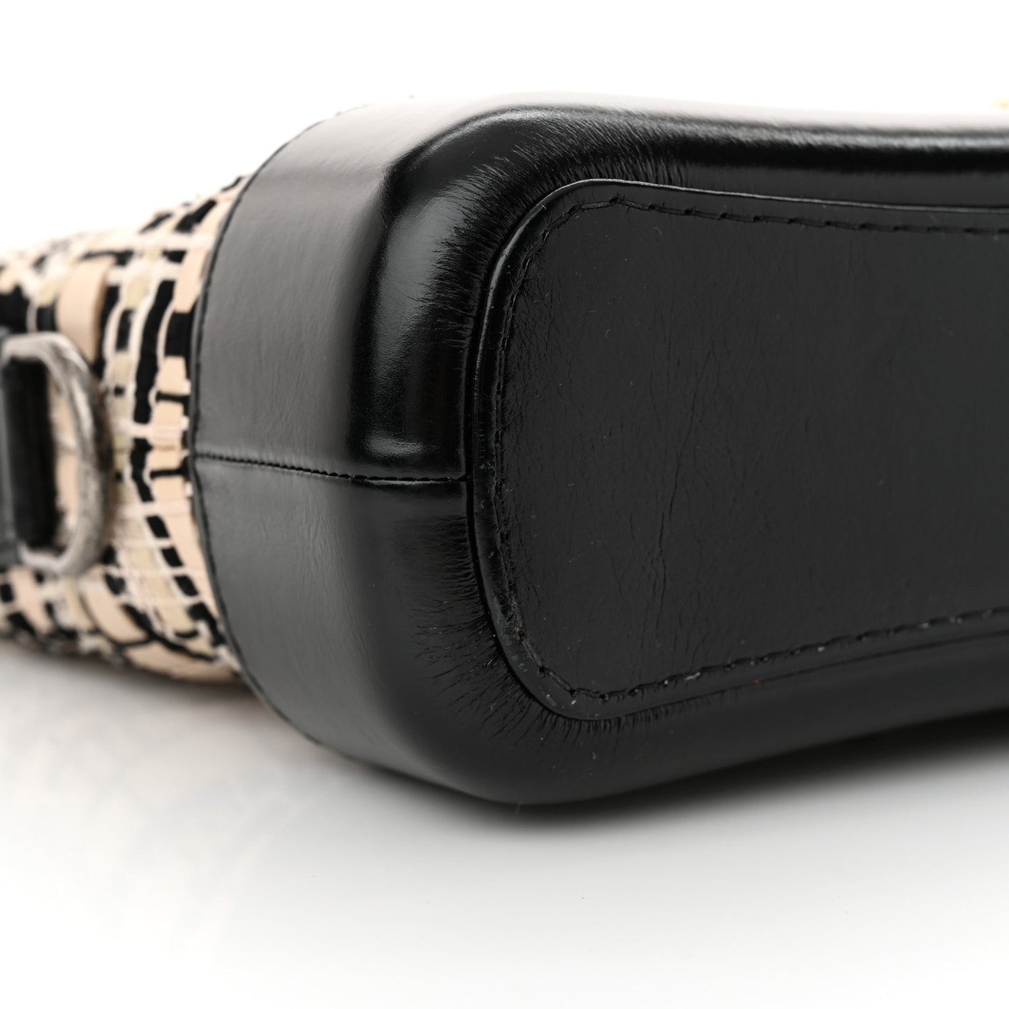 Tweed Calfskin Quilted Small Gabrielle Hobo Black Multicolor