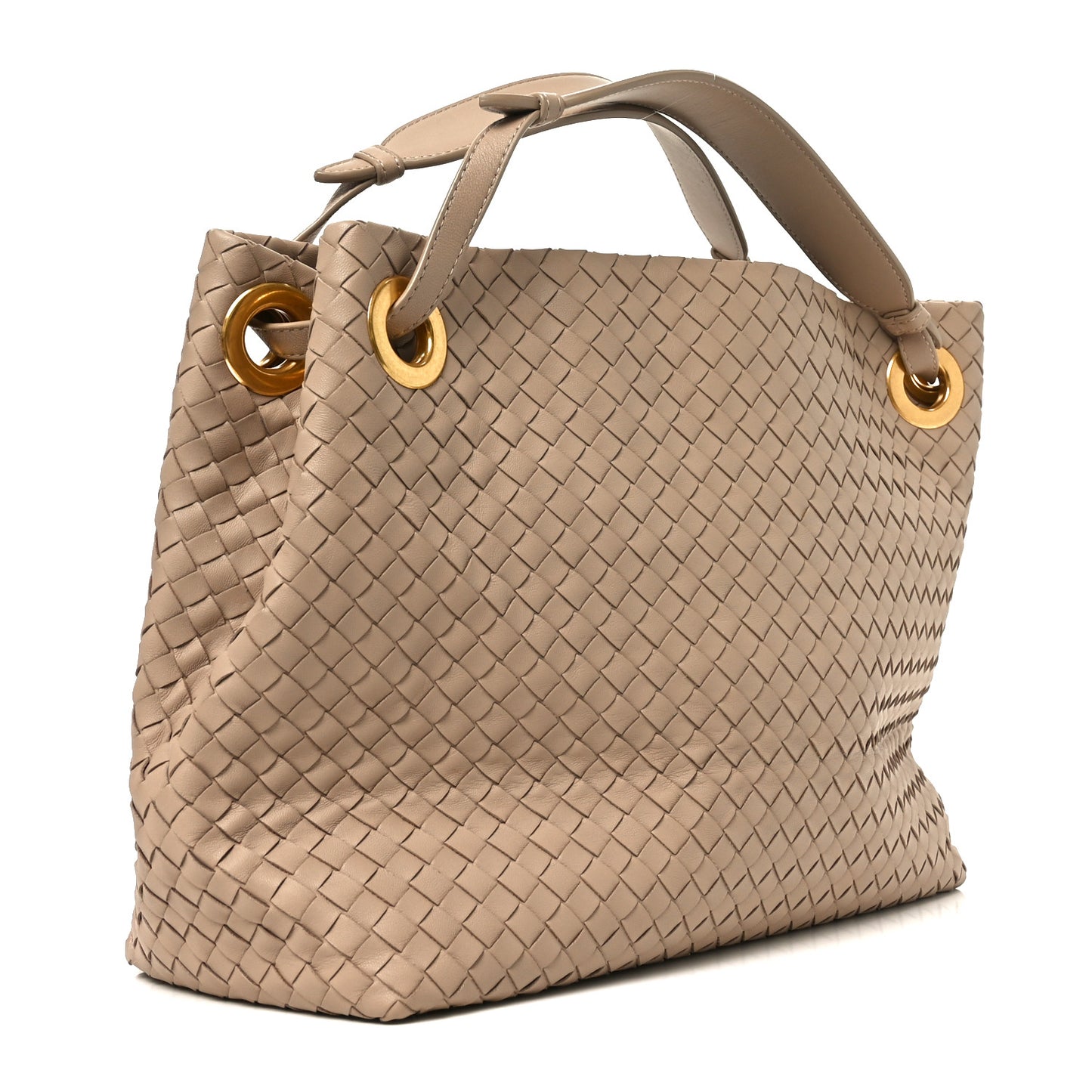 Nappa Intrecciato Medium Garda Bag Beige