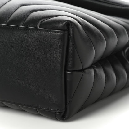 Saint Laurent Calfskin Y Quilted Monogram Medium Loulou Chain Satchel Black 10 of 10