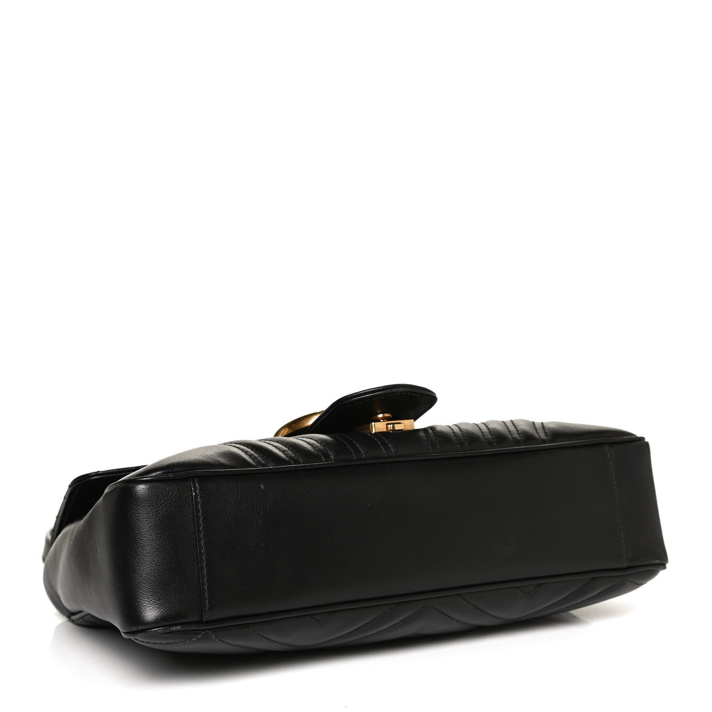 Calfskin Matelasse Medium GG Marmont Shoulder Bag Black
