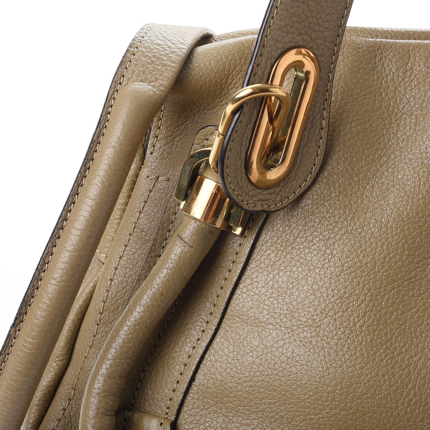 Chloe Calfskin Small Paraty Barbour Khaki 11 of 16