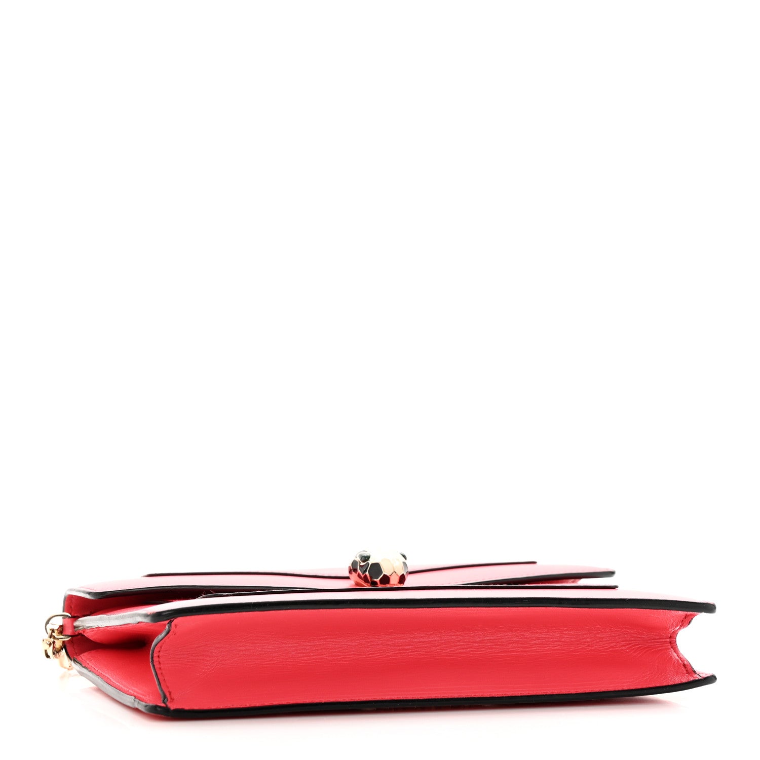 Bulgari Calfskin Serpenti Forever Chain Wallet Reef Coral 4 of 25