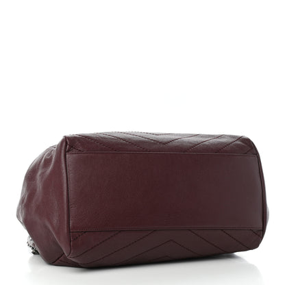Saint Laurent Vintage Lambskin Chevron Monogram Medium Nolita Amaranto 4 of 9