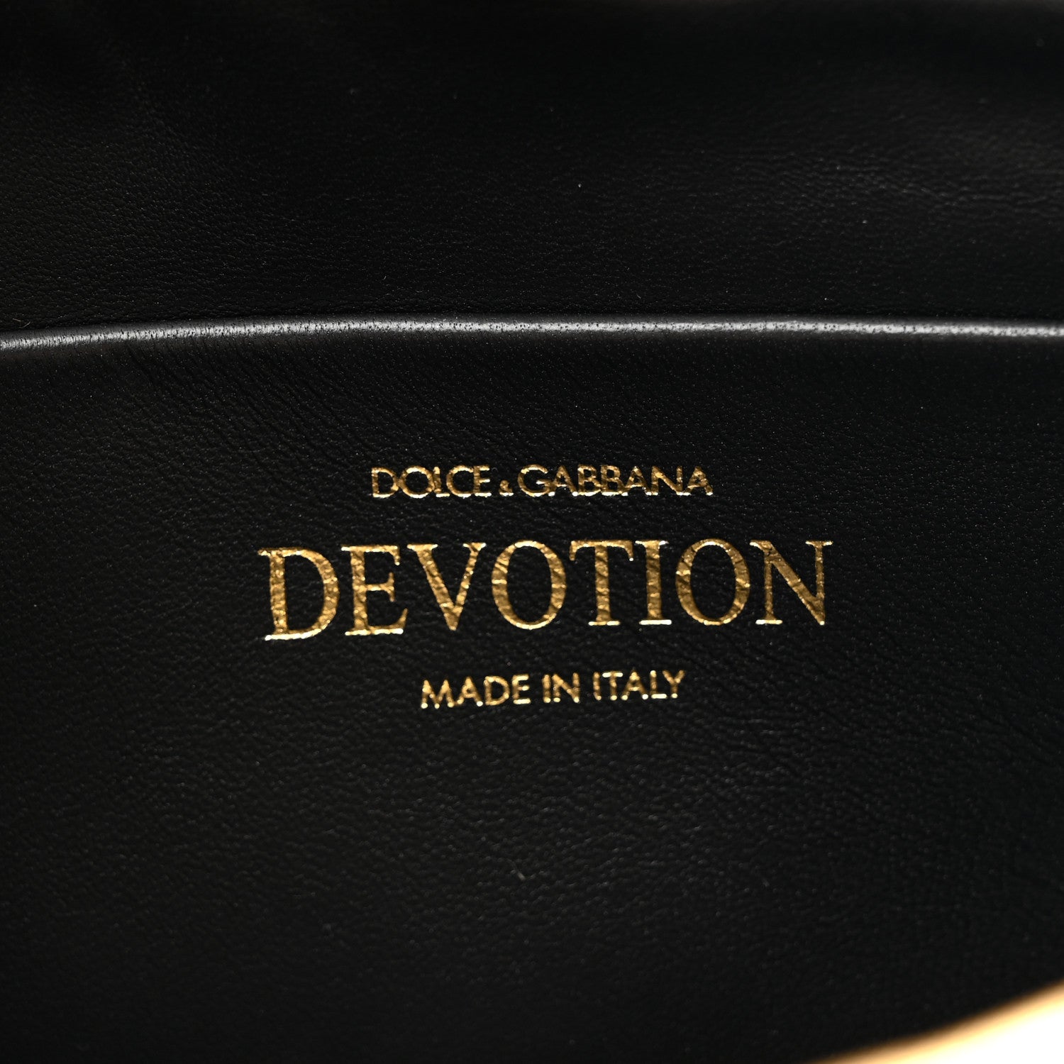 Dolce & Gabbana Calfskin Devotion Clutch With Chain Gold 6 of 9
