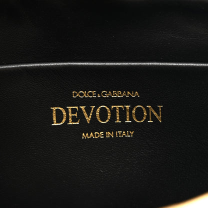 Dolce & Gabbana Calfskin Devotion Clutch With Chain Gold 6 of 9