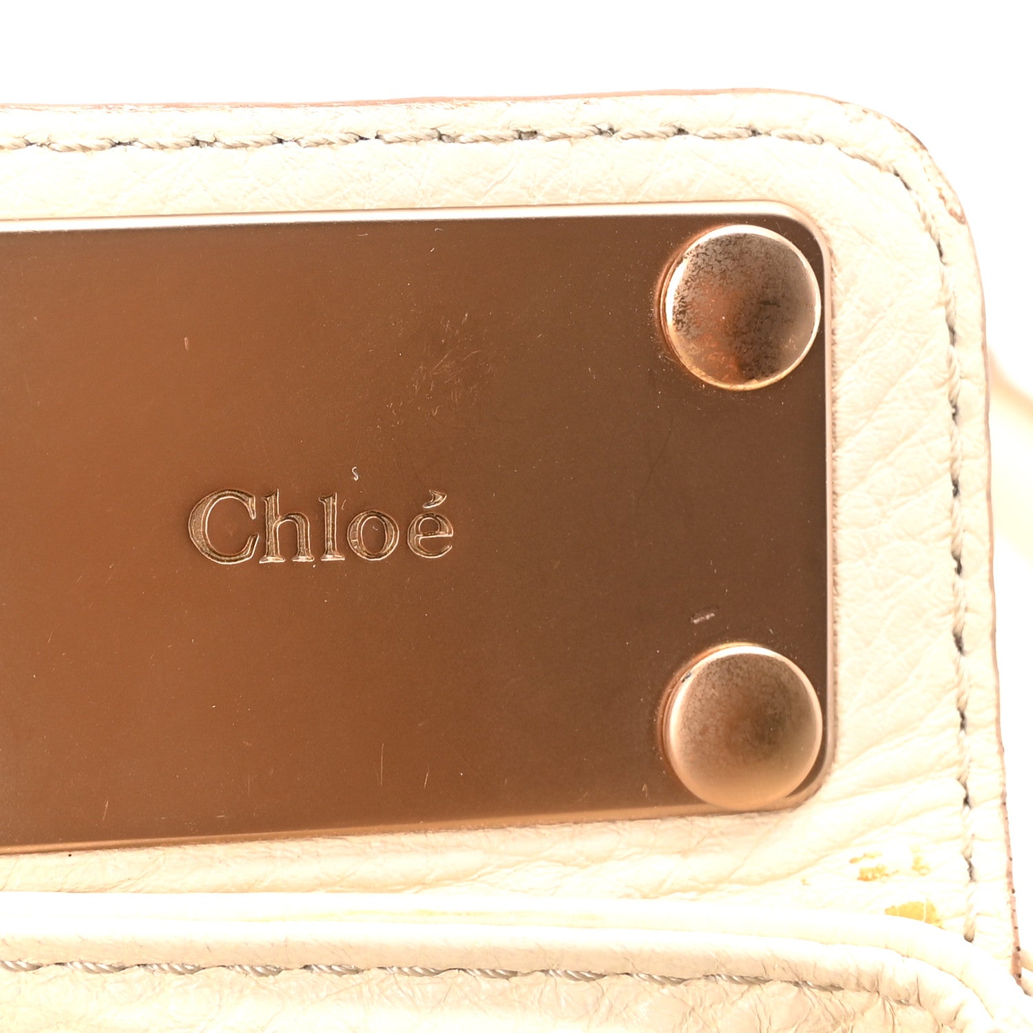 Chloe Calfskin Medium Paddington Satchel Ivory 6 of 10