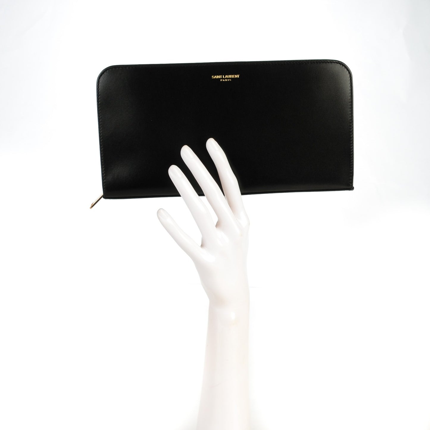 Calfskin Classic Zip Around Wallet Black