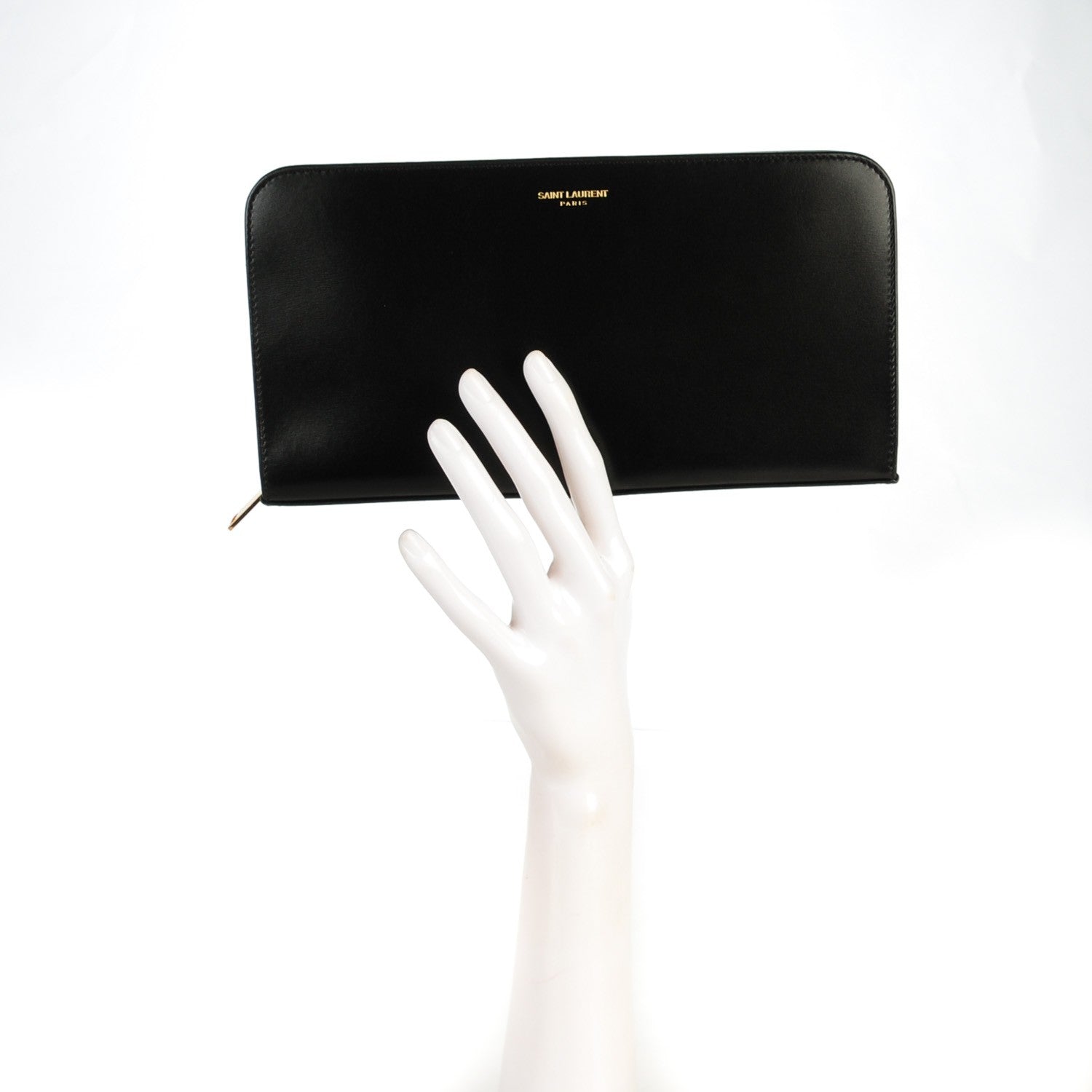 Saint Laurent Calfskin Classic Zip Around Wallet Black 2 of 7