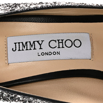 Jimmy Choo Coarse Glitter Degrade Pointy Toe Romy 100 Pumps 38 Light 38 Mocha Black 6 of 10