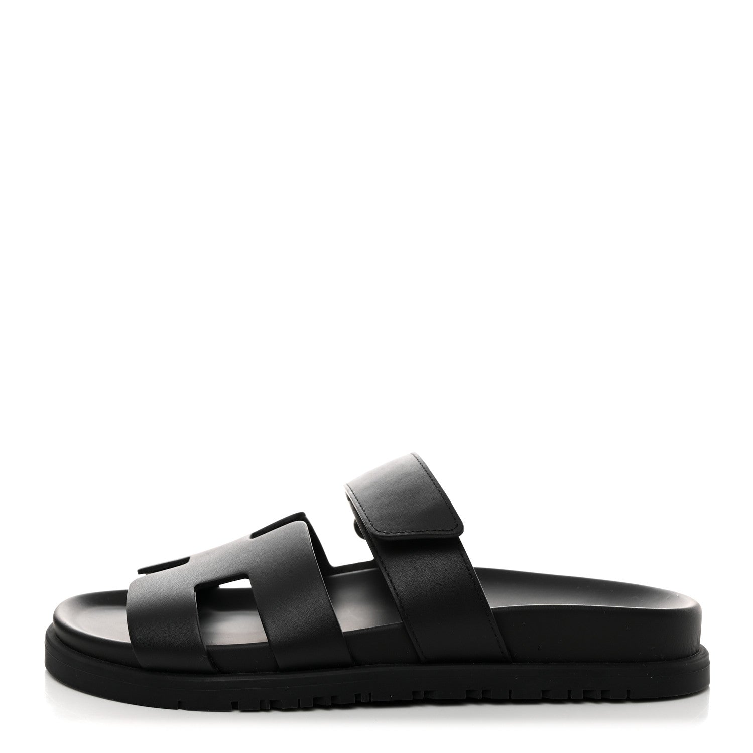 Hermes Calfskin Womens Chypre Sandals 36 Black 1 of 9