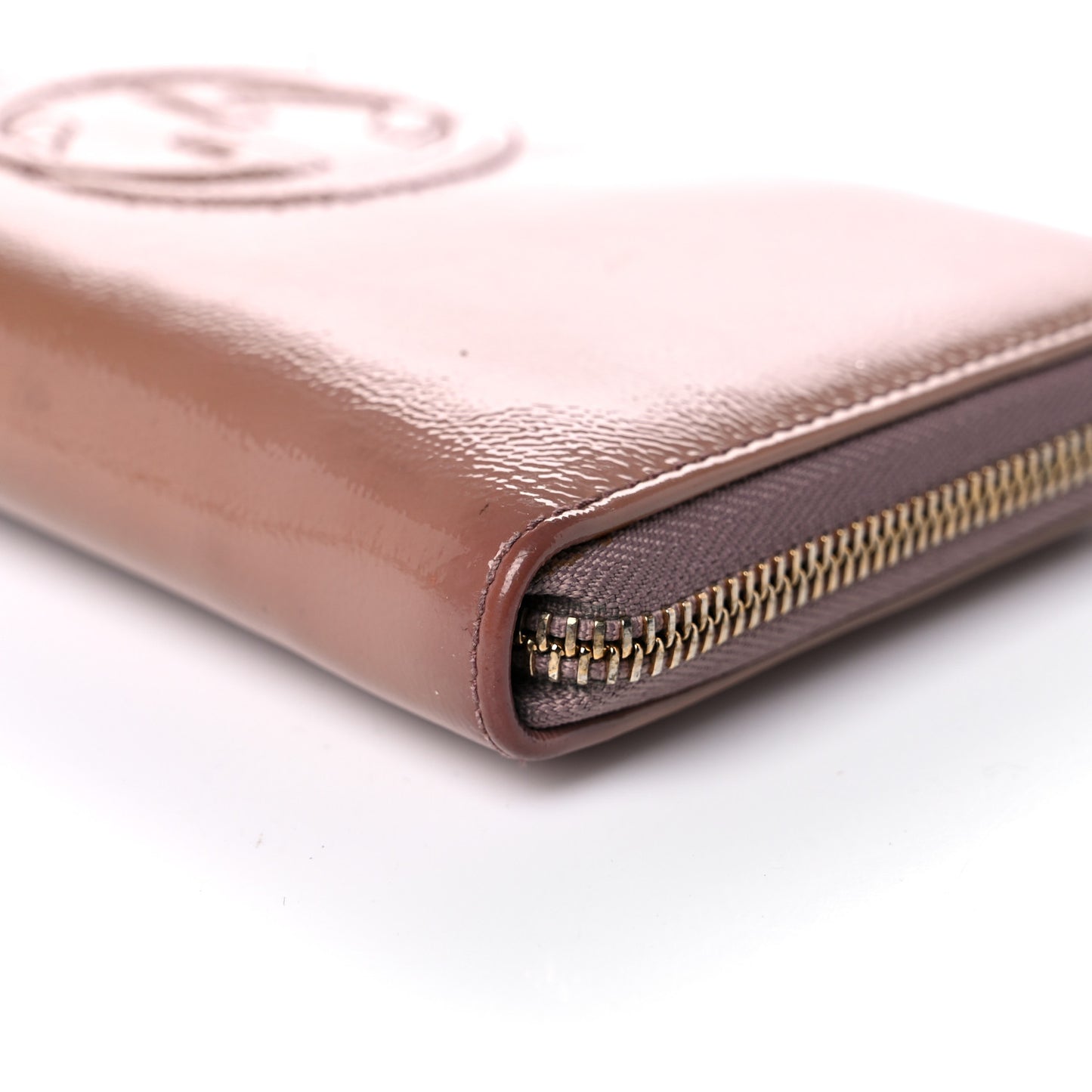 Patent Soho Zip Around Wallet Dark Cipria