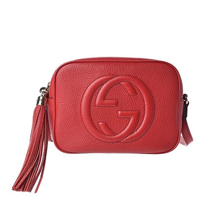 Gucci Pebbled Calfskin Small Soho Disco Bag Vibrant Red 1 of 10