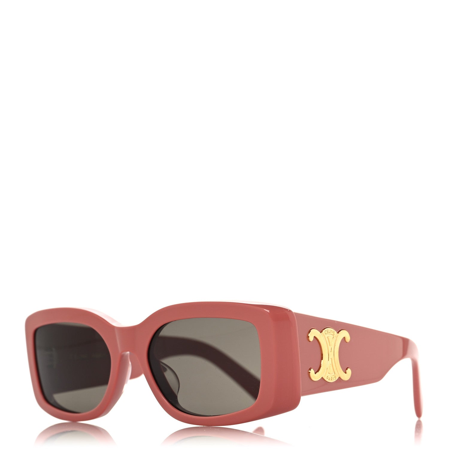 Celine Acetate Triomphe XL 01 Sunglasses CL40282U Shiny Pink Brown