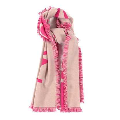 Louis Vuitton Wool Cashmere Echarpes Team Scarf Pink 1 of 3