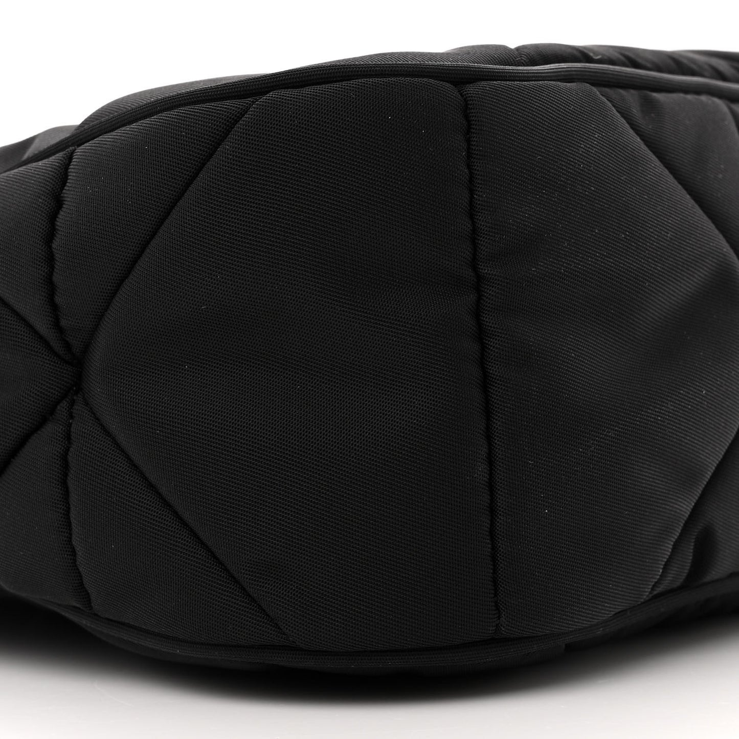 Re-Nylon Triangle Padded Patchwork Shoulder Bag Black