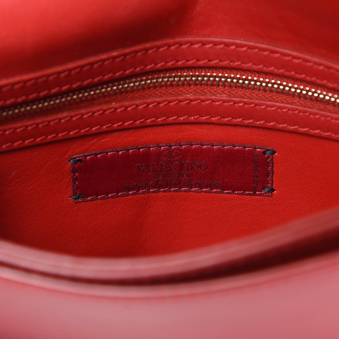 Nappa Rockstud All Over Wristlet Clutch Red