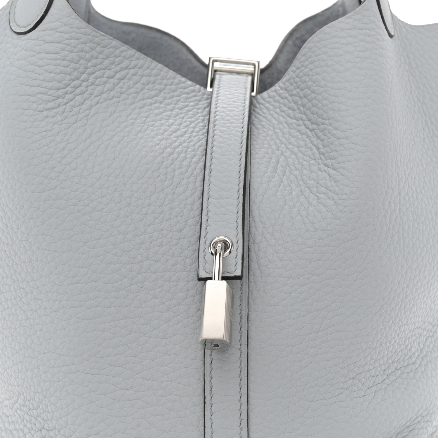 Hermes Taurillon Clemence Picotin Lock 22 MM Bleu Pale 8 of 11