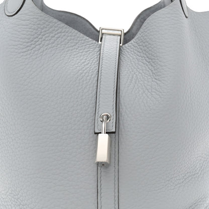Hermes Taurillon Clemence Picotin Lock 22 MM Bleu Pale 8 of 11