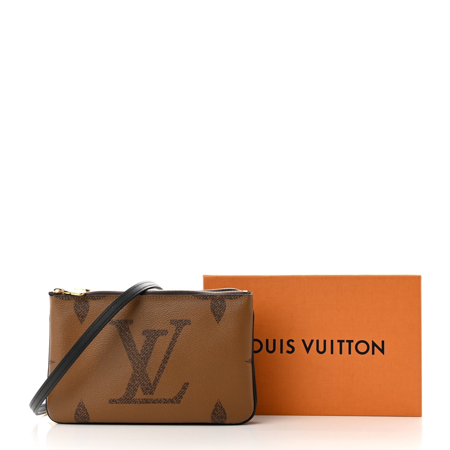 Reverse Monogram Giant Double Zip Pochette