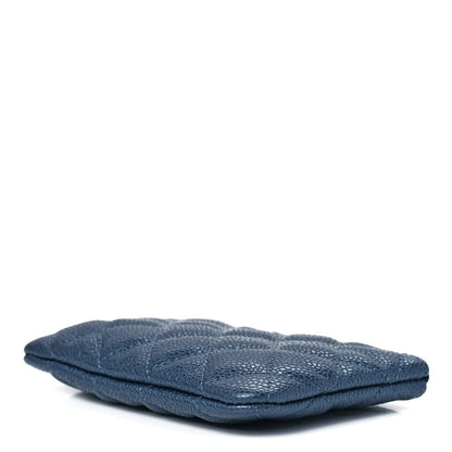 Chanel Caviar Quilted Small Cosmetic Case Dark Blue 9 of 12