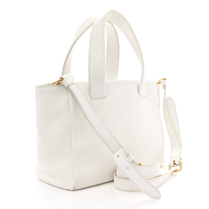 Prada Vitello Cervo Mini Satchel White 3 of 17