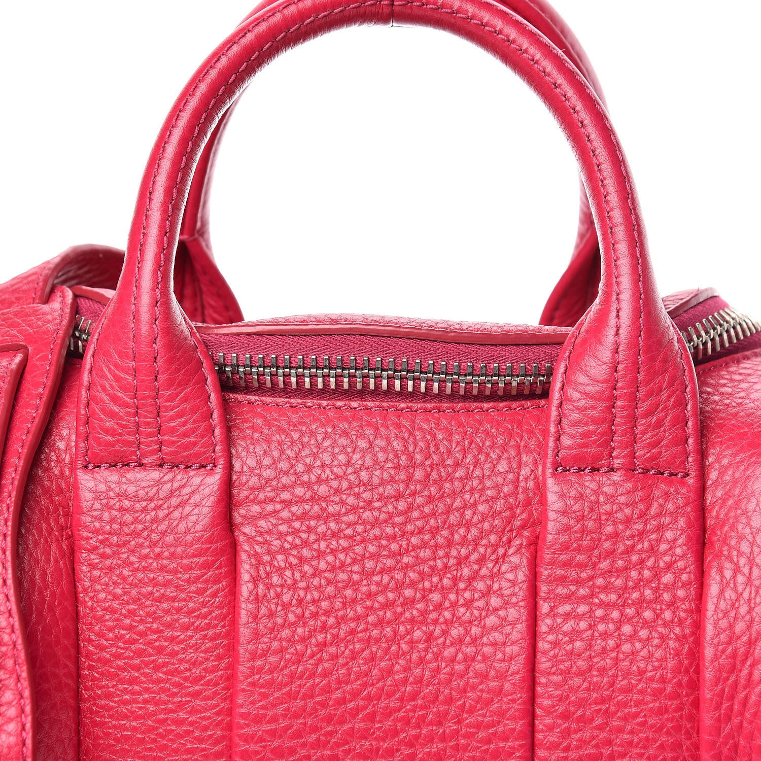 Alexander Wang Pebbled Lambskin Mini Rockie Fuchsia Rhodium Hardware 10 of 10
