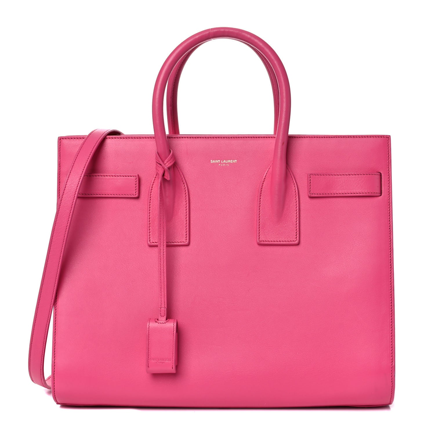 Saint Laurent Calfskin Small Sac De Jour Lipstick Fuchsia 1 of 22