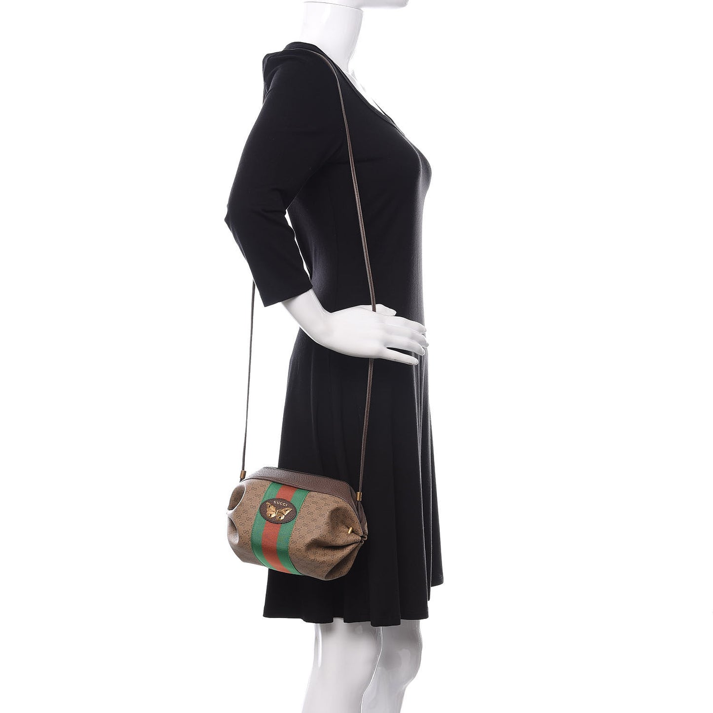 Mini Vintage GG Supreme Monogram Web Butterfly New Candy Crossbody Beige New Acero