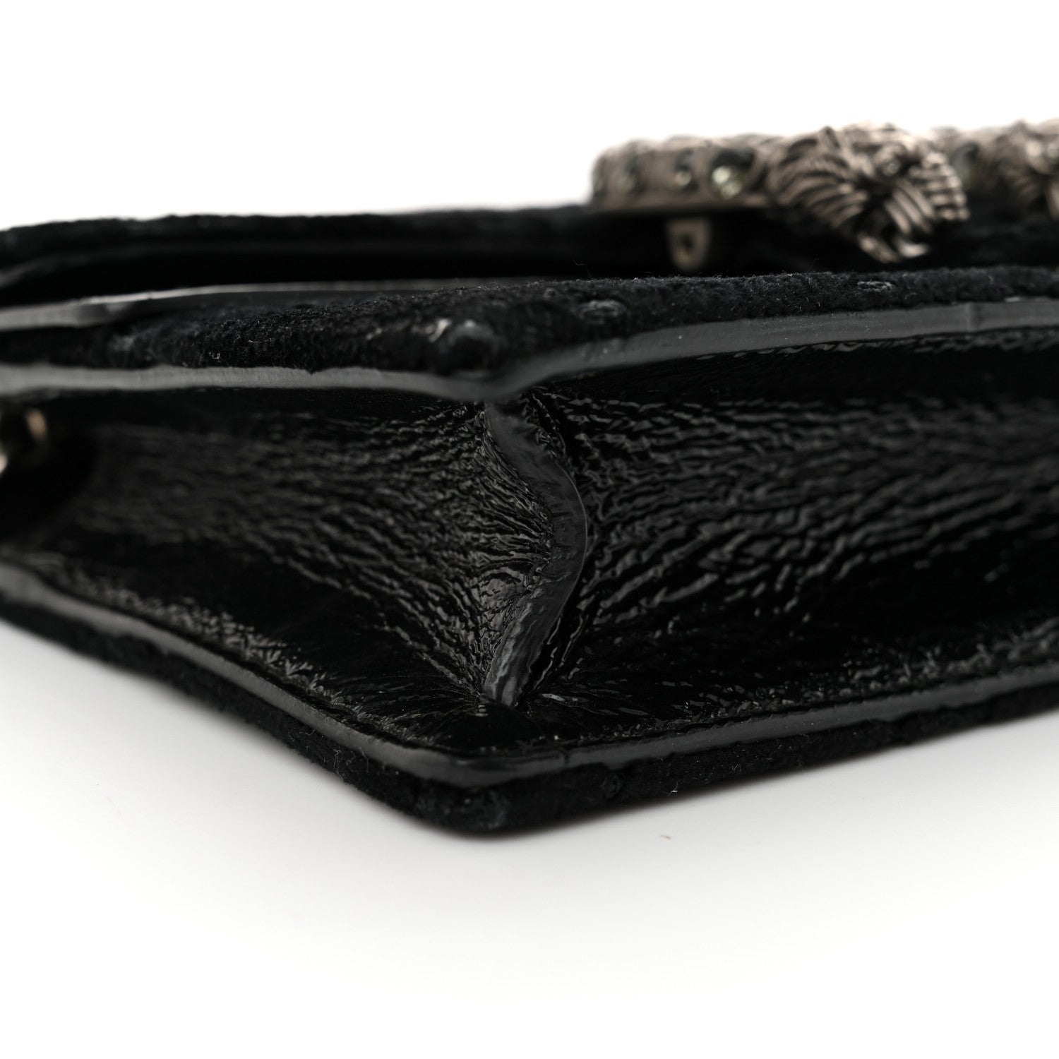 Gucci Velvet GG Monogram Super Mini Dionysus Shoulder Bag Black 8 of 12