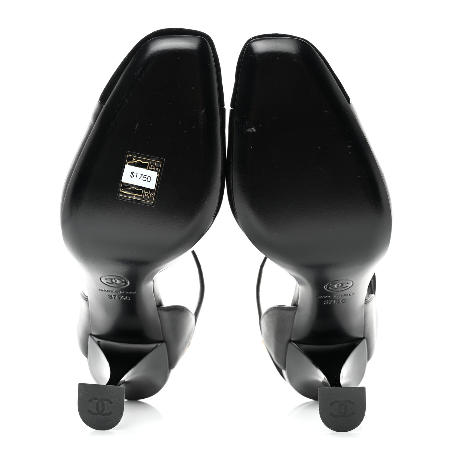 Lambskin Velvet Cap Toe Logo Pumps 37.5 Black