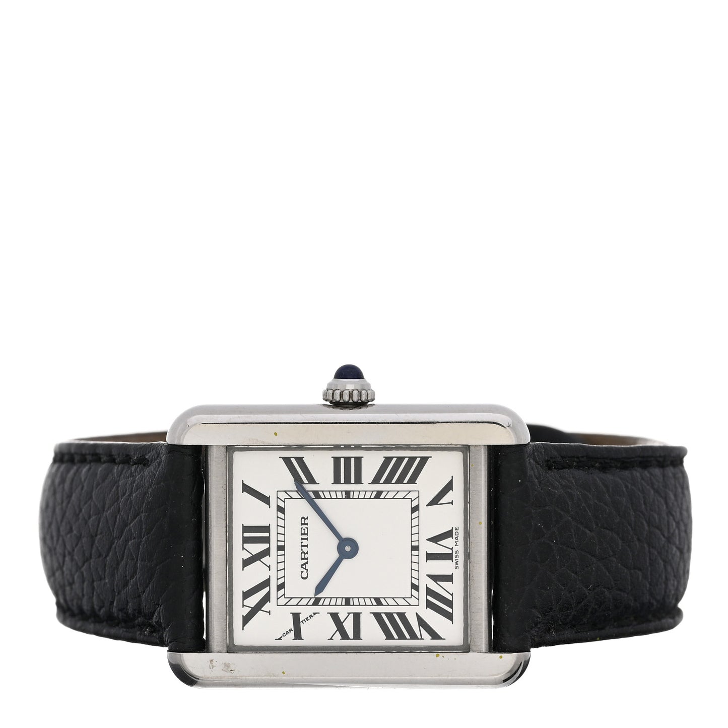 Stainless Steel Calfskin 24mm Tank Solo Quartz Watch