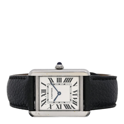 Cartier Stainless Steel Calfskin 24mm Tank Solo Quartz Watch 2 of 5