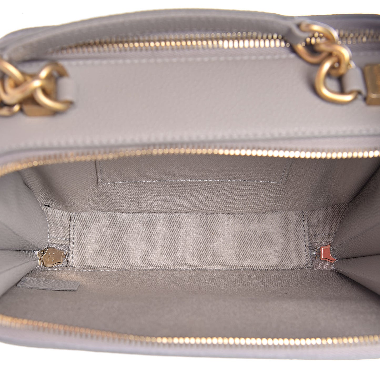 Caviar Quilted Small Camera Case Grey