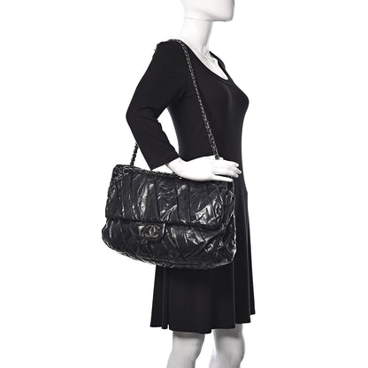 Chanel Glazed Calfskin Maxi Twisted Flap Black 2 of 15