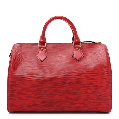 Louis Vuitton Epi Speedy 30 Castillan Red 1 of 13