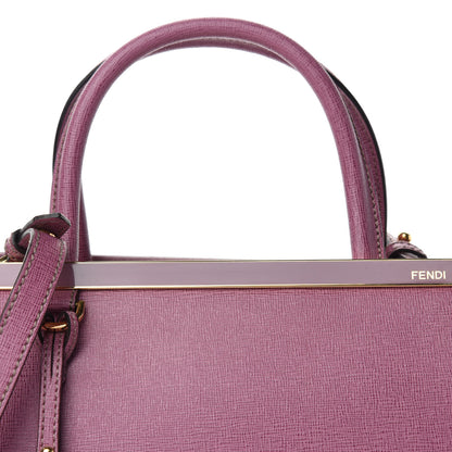 Fendi Vitello Elite Flamingo Petite 2Jours Tote Lilla Glicine 10 of 10