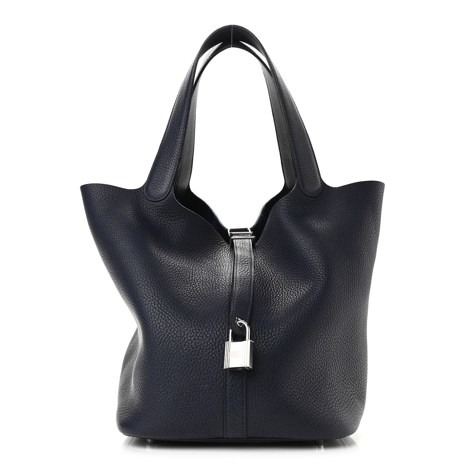Hermes Taurillon Clemence Picotin Lock 26 GM Bleu Nuit 1 of 9