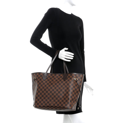 Louis Vuitton Damier Ebene Neo Neverfull MM Rose Ballerine 2 of 16