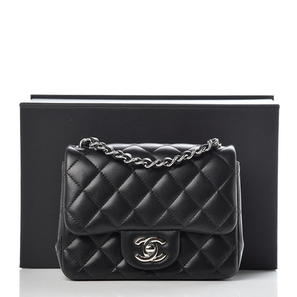 Chanel Lambskin Quilted Mini Square Flap Black 10 of 10