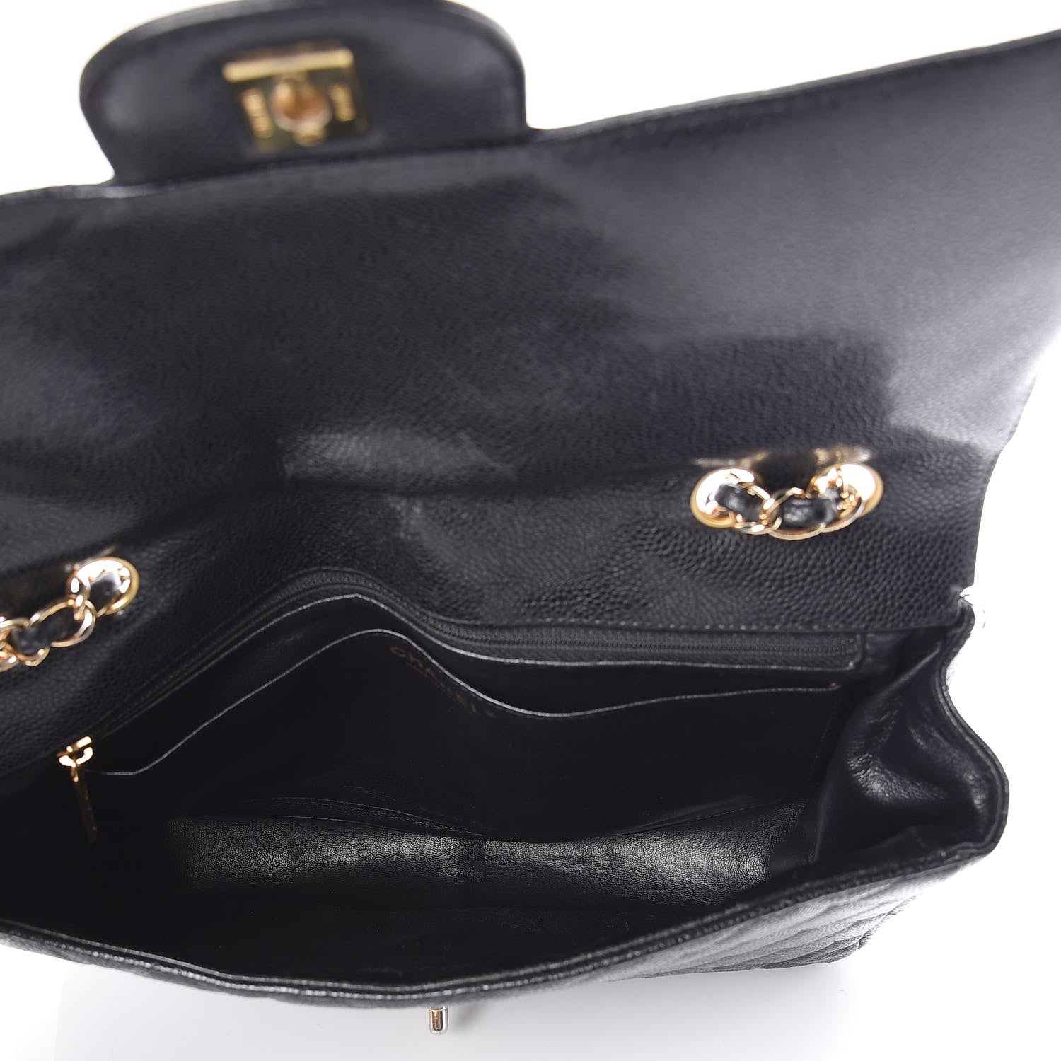 Chanel Caviar Quilted Jumbo Single Flap Black 5 of 15
