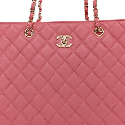 Chanel Caviar Quilted Large Shopping Tote Pink 8 of 11